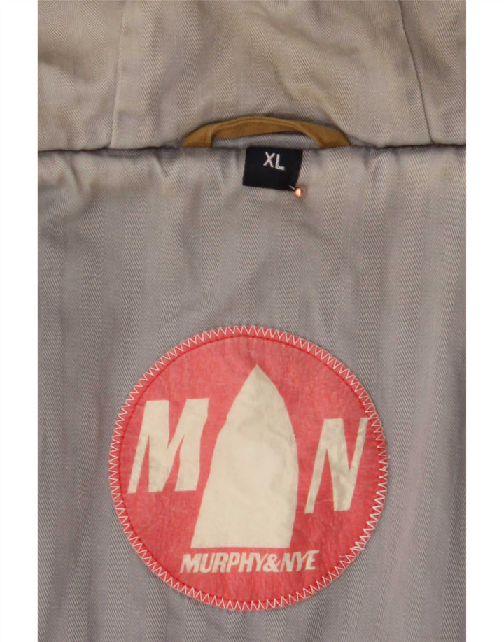 Jaqueta masculina acolchoada com capuz Murphy & Nye UK 42 XL bege