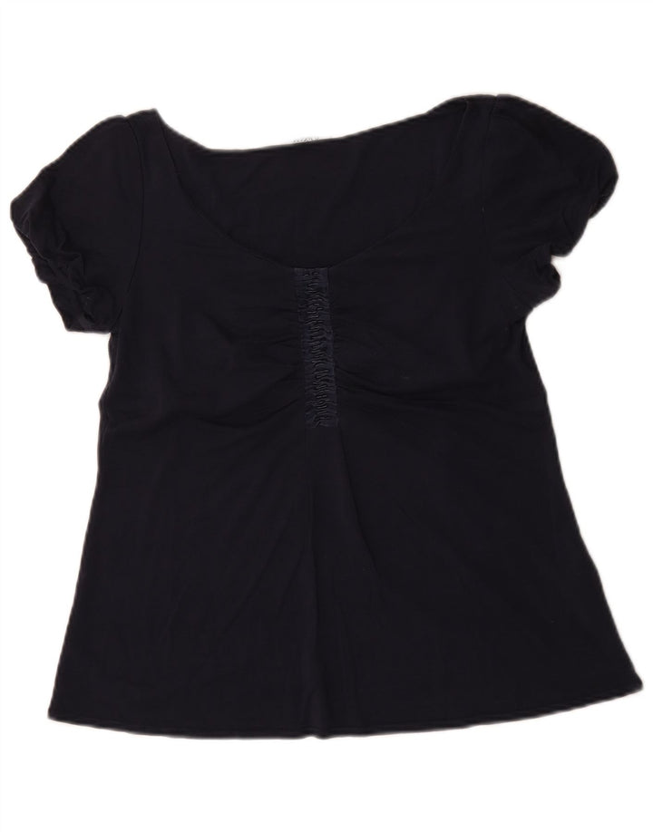 Blusa feminina Max & Co. UK 12 azul marinho médio