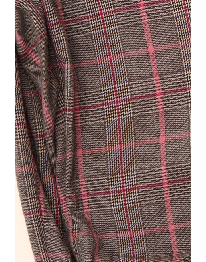 MOSSIMO Calça feminina casual bootcut EUA 18 2XL W40 L32 xadrez cinza