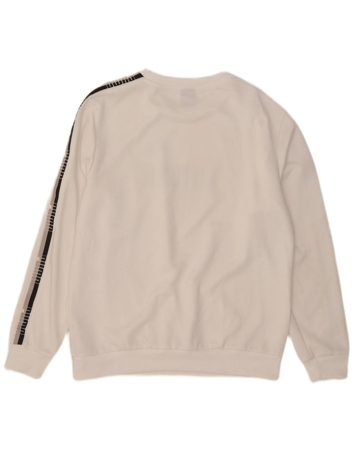 Puma Mens Graphic Moletom Jumper Grande Poliéster Branco