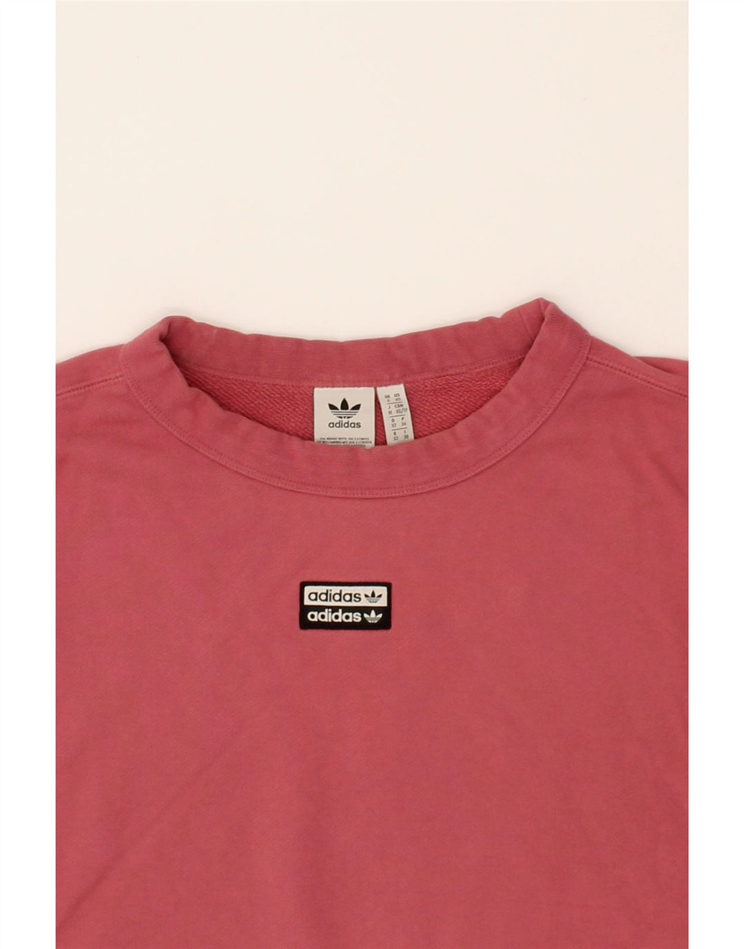 ADIDAS Womens Oversized Sweatshirt Jumper UK 6  XS  Pink Cotton Vintage Adidas and Second-Hand Adidas from Messina Hembry 