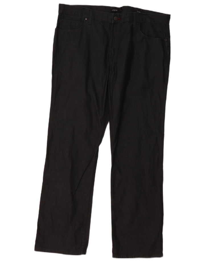 MARKS & SPENCER Mens Autograph Straight Calça Casual W40 L31 Cinza