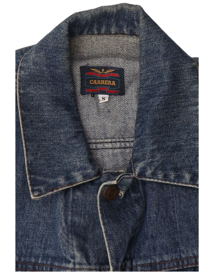 Colete jeans masculino Carrera UK 36 pequeno azul