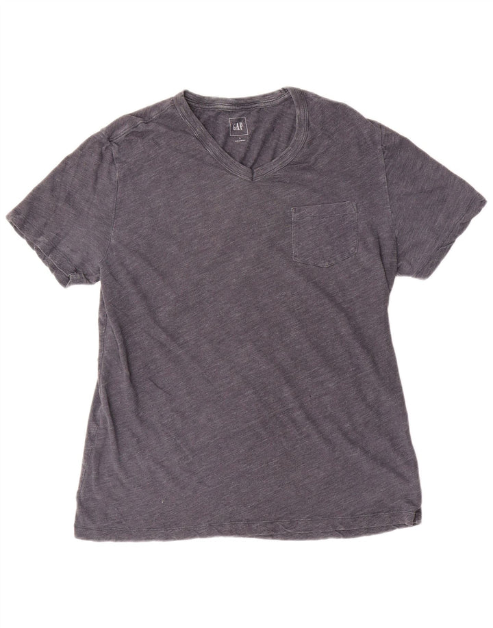 Camiseta masculina Gap grande algodão manchado cinza