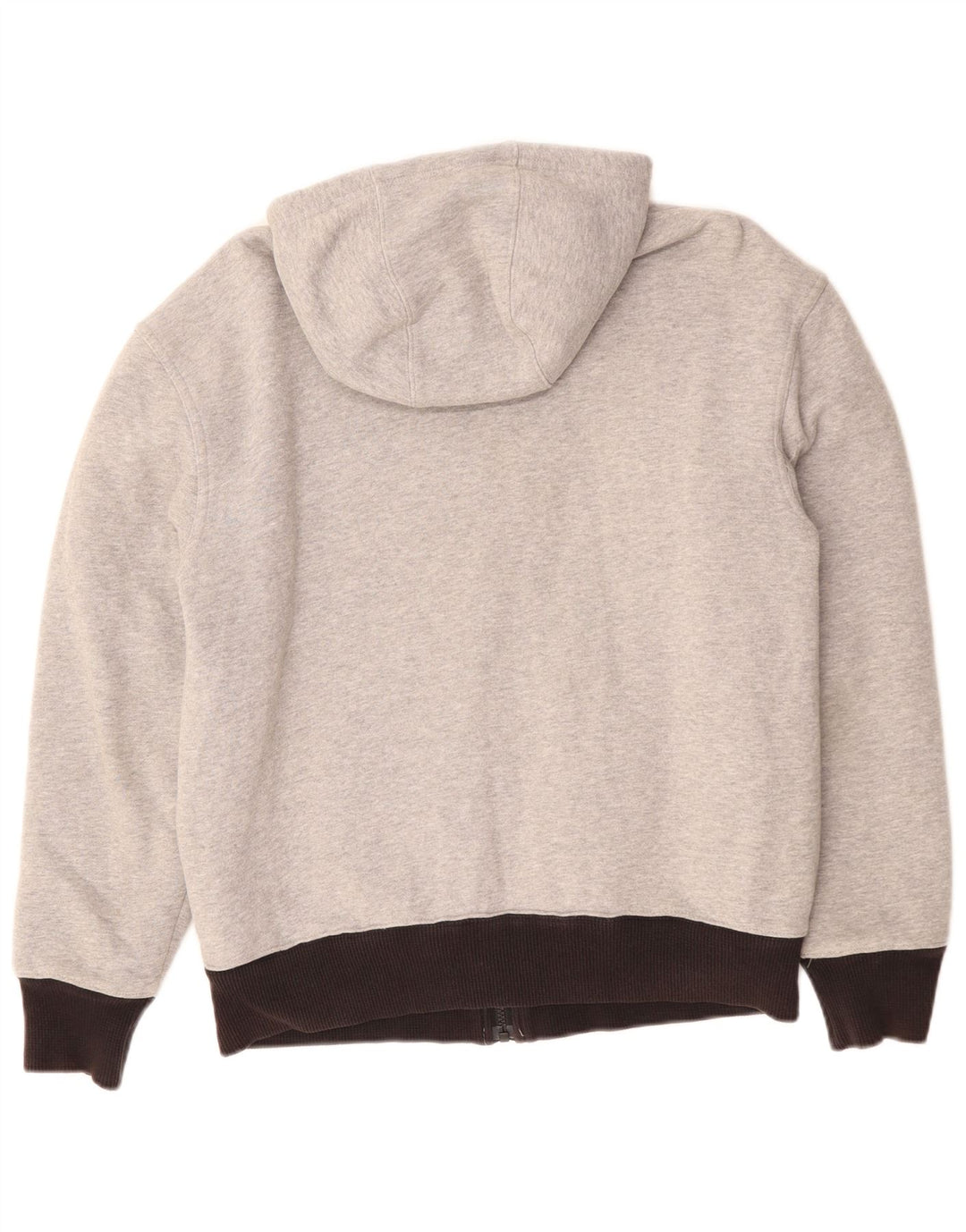 Suéter masculino TIMBERLAND com capuz e zíper cinza médio algodão colorblock