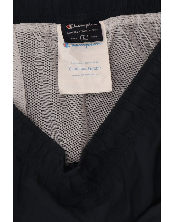 Shorts esportivos masculinos CHAMPION grandes poliéster azul marinho