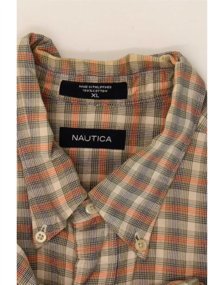 Camisa masculina Nautica XL algodão xadrez multicolorido