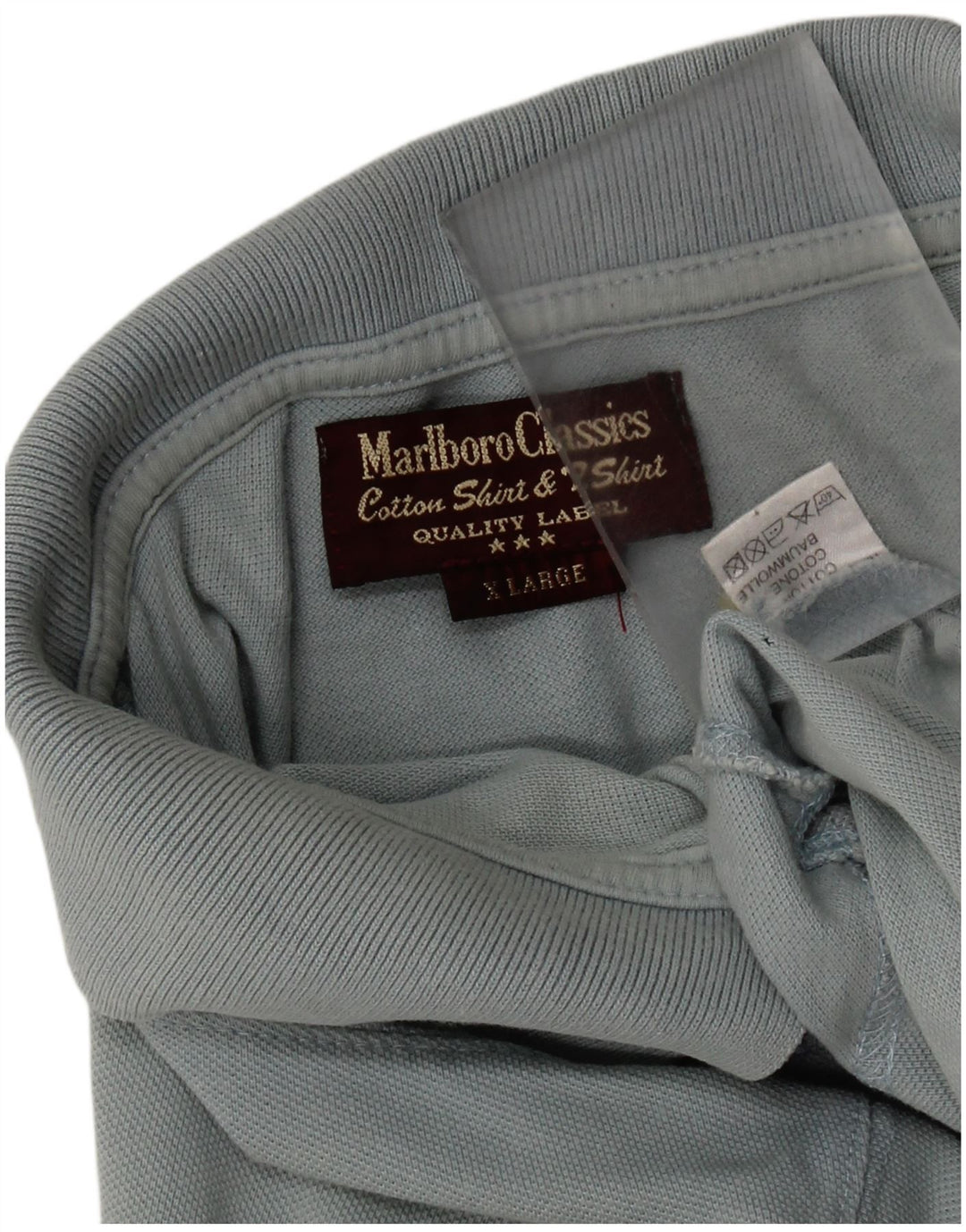 Camisa polo masculina MARLBORO CLASSICS XL algodão azul