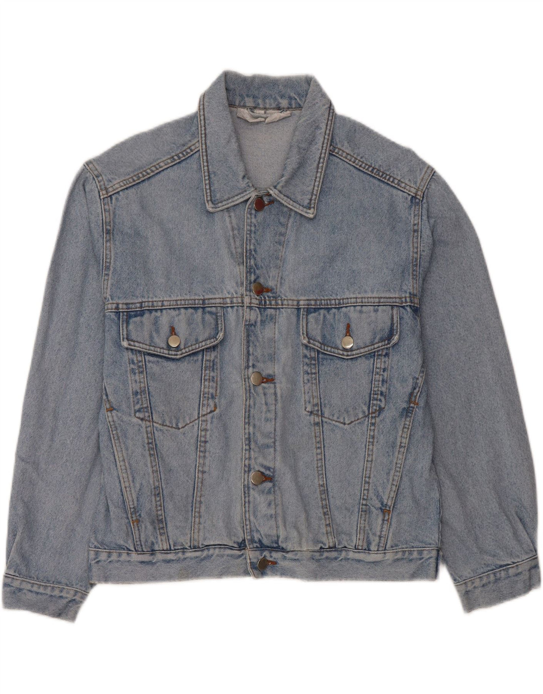 Jaqueta jeans masculina VINTAGE gráfica Reino Unido 36/38 algodão azul pequeno