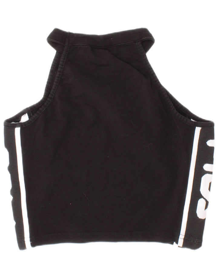 Fila Womens Graphic Crop Top XS Algodão Preto