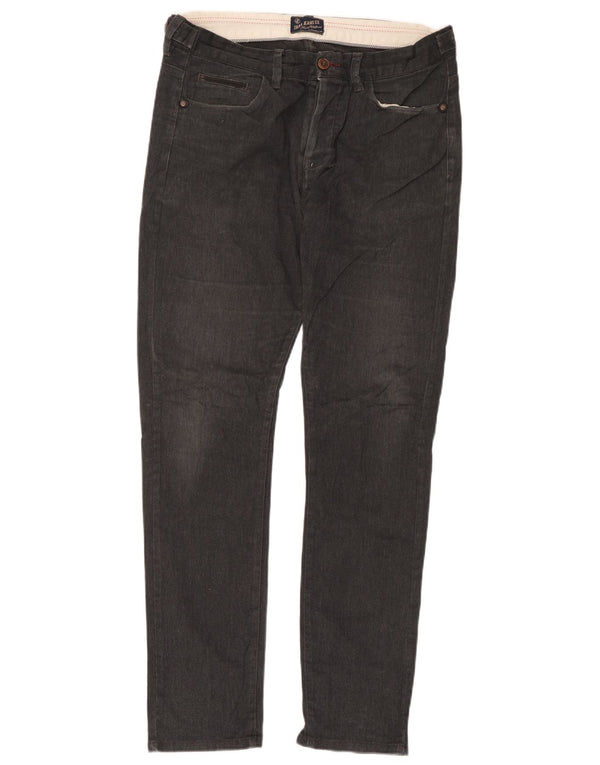 Zara Mens Slim Jeans EU 44 Grande W34 L33 Algodão Preto