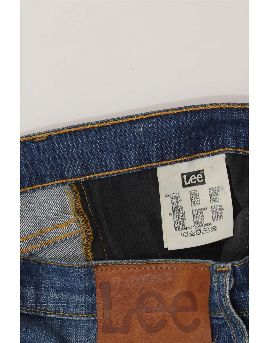 Lee Mens Daren Straight Jeans W32 L31 Azul Algodão