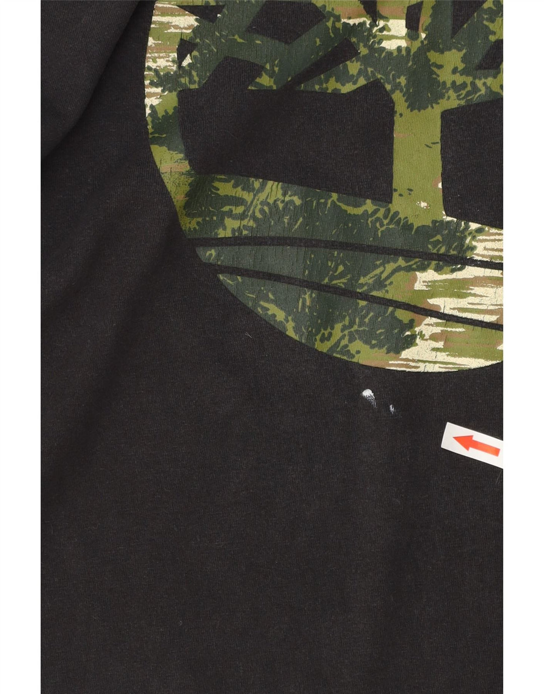 Camiseta masculina Timberland Regular Fit Graphic Top Pequeno Algodão Preto