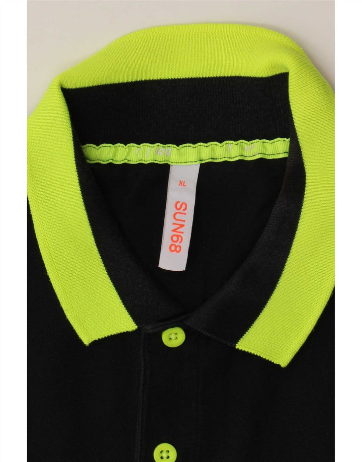 Sun68 Camisa polo masculina XL preta