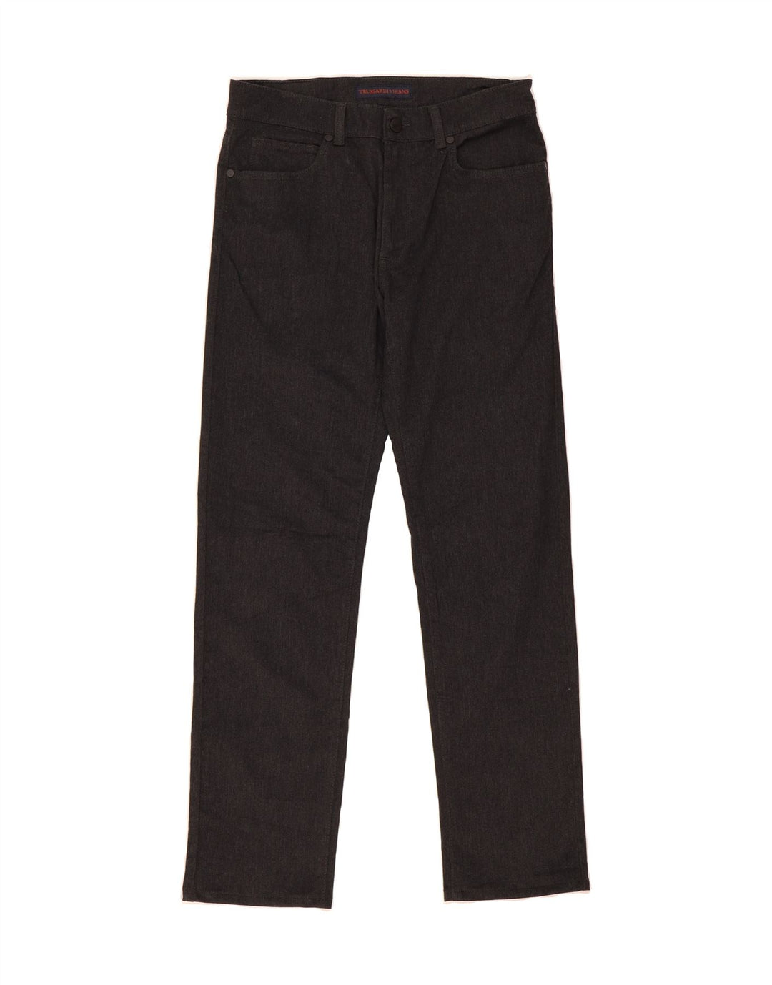 TRUSSARDI Mens Straight Casual Trousers W32 L29 Grey Cotton Vintage Trussardi and Second-Hand Trussardi from Messina Hembry 
