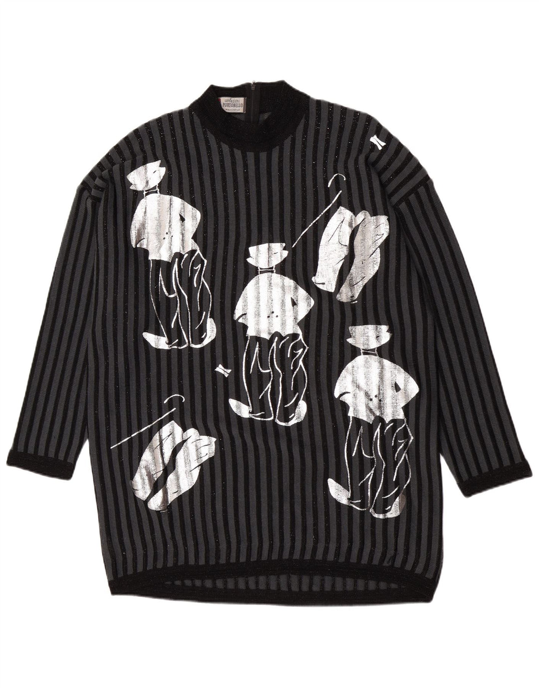 Suéter feminino Portobello’s Longline com gola de tartaruga Reino Unido 14 médio preto
