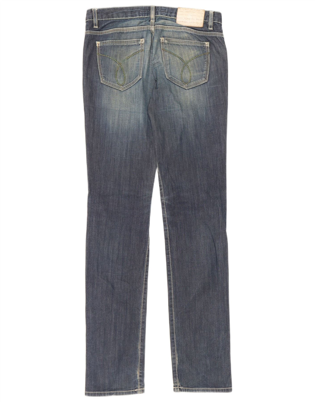 Calvin Klein Jeans Slim Feminino W26 L33 Azul Algodão