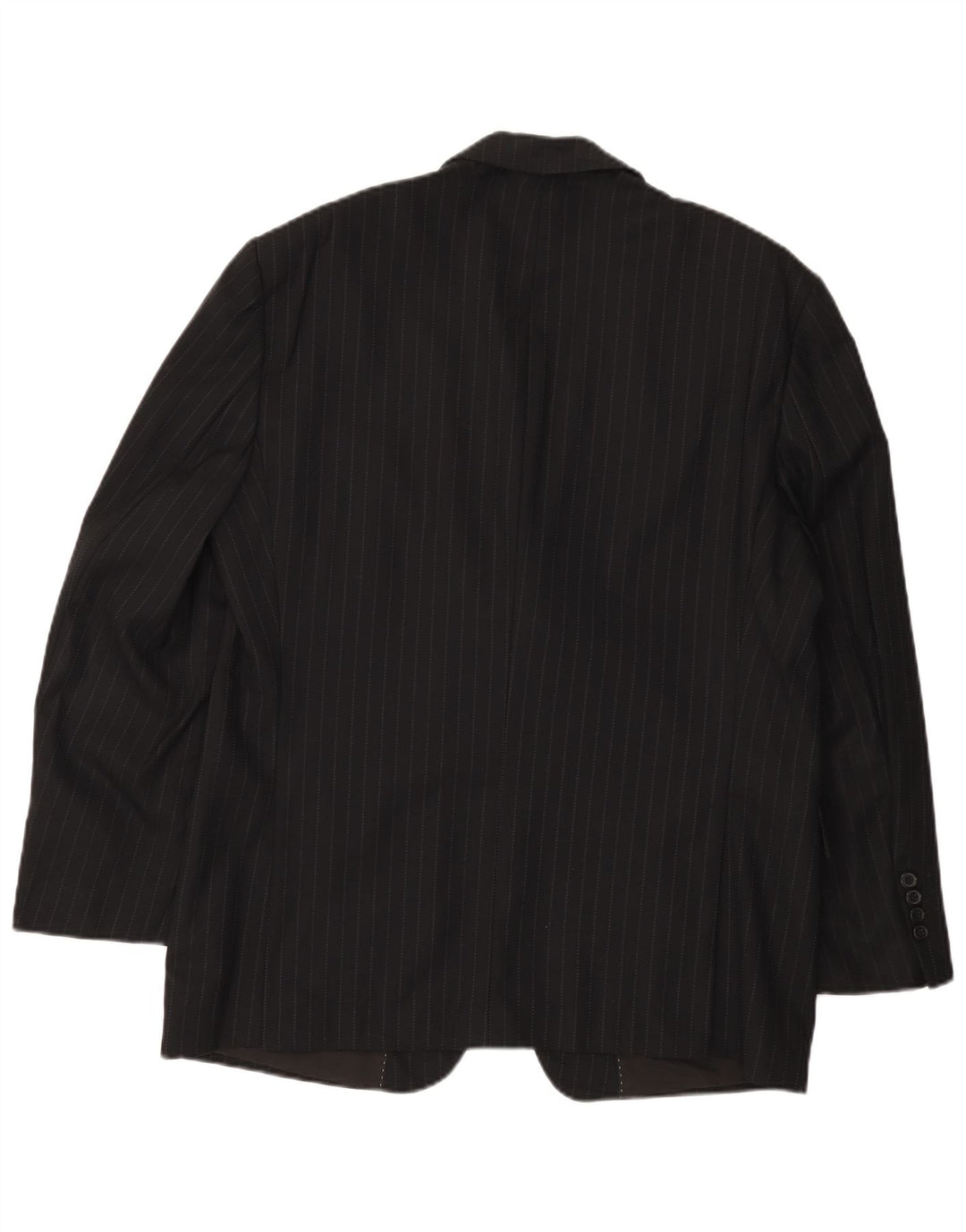 Jaqueta blazer masculina PIERRE CARDIN com 2 botões Reino Unido 38 risca de giz preta média