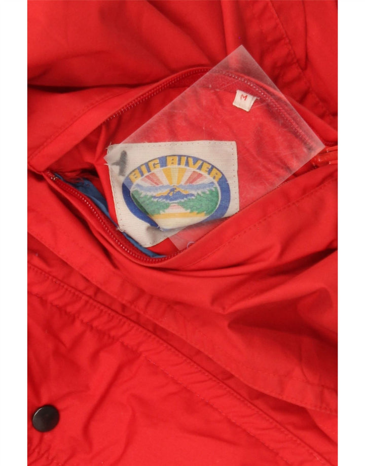 Jaqueta acolchoada reversível masculina VINTAGE de ajuste solto Reino Unido 38 vermelho médio