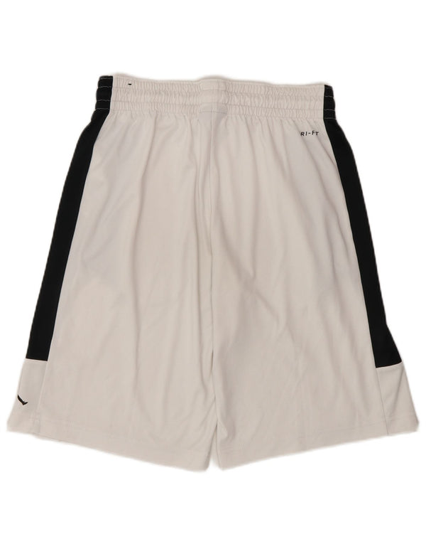 Shorts esportivo Jordan masculino Dri Fit Standard Fit pequeno bloco colorido branco