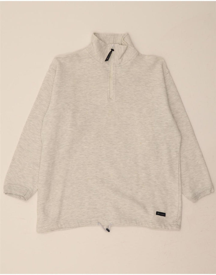 CHAMPION Mens Zip Neck Sweatshirt Jumper Small Grey Cotton Vintage Champion and Second-Hand Champion from Messina Hembry 