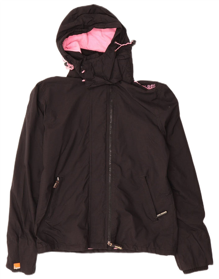 Jaqueta corta-vento feminina SUPERDRY The Windcheater UK 16 grande preta