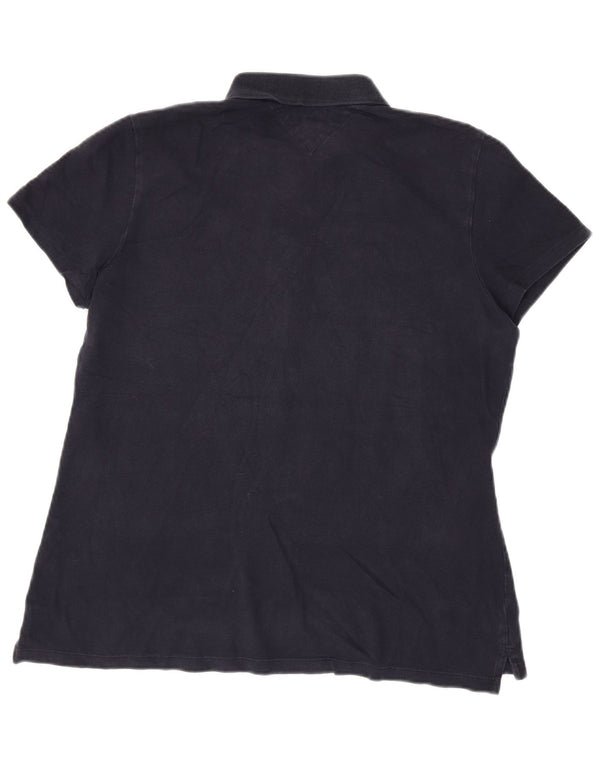 Camisa polo feminina Tommy Hilfiger Classic Fit Reino Unido 18 XL azul marinho algodão