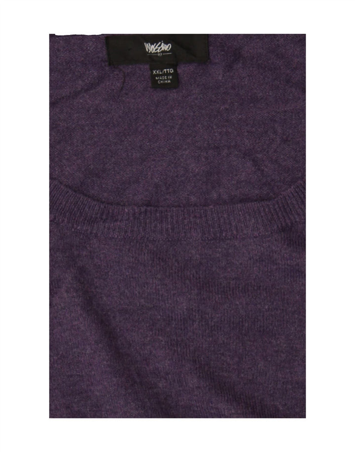 MOSSIMO Womens Boat Neck Jumper Sweater UK 20 2XL Purple Nylon Vintage Mossimo and Second-Hand Mossimo from Messina Hembry 