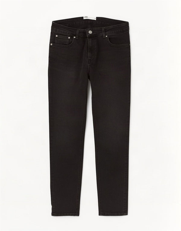 Zara Jeans Skinny Feminino EU 42 Grande W32 L30 Preto