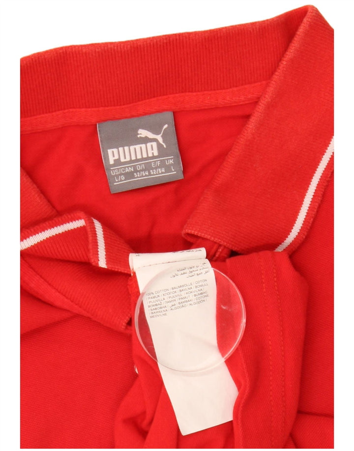 Camisa polo masculina PUMA grande algodão vermelho