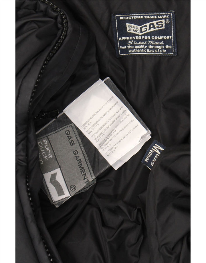 Casaco feminino acolchoado com capuz Gas UK 14 médio preto poliamida