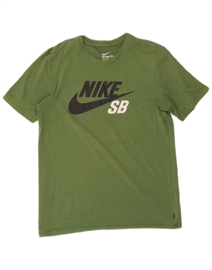 Camiseta Nike Masculina Athletic Cut Graphic Top Algodão Verde Médio