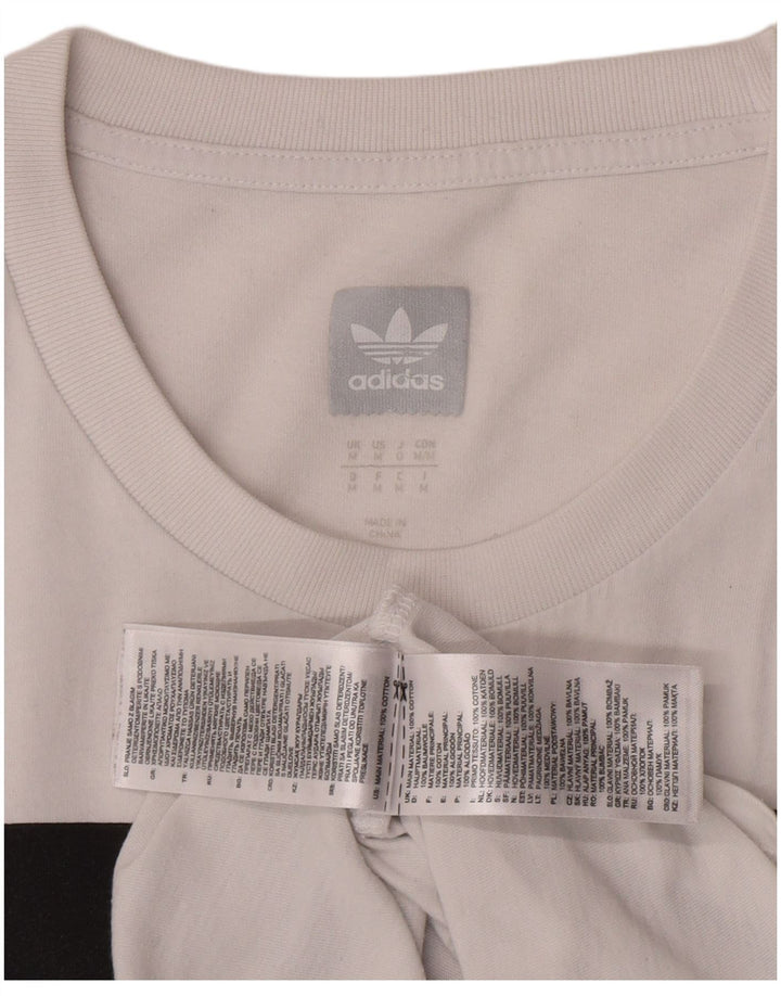 Adidas Mens Graphic T-Shirt Top Médio Algodão Branco