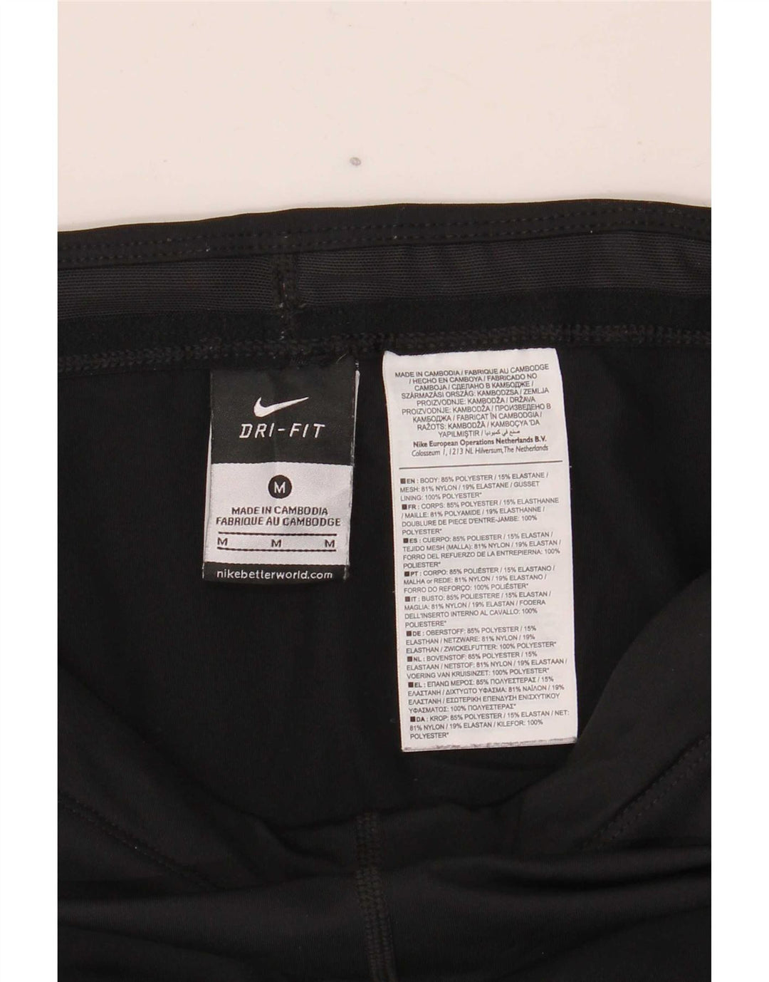 Leggings Nike Feminino UK 14 Médio Preto Poliéster Esportes
