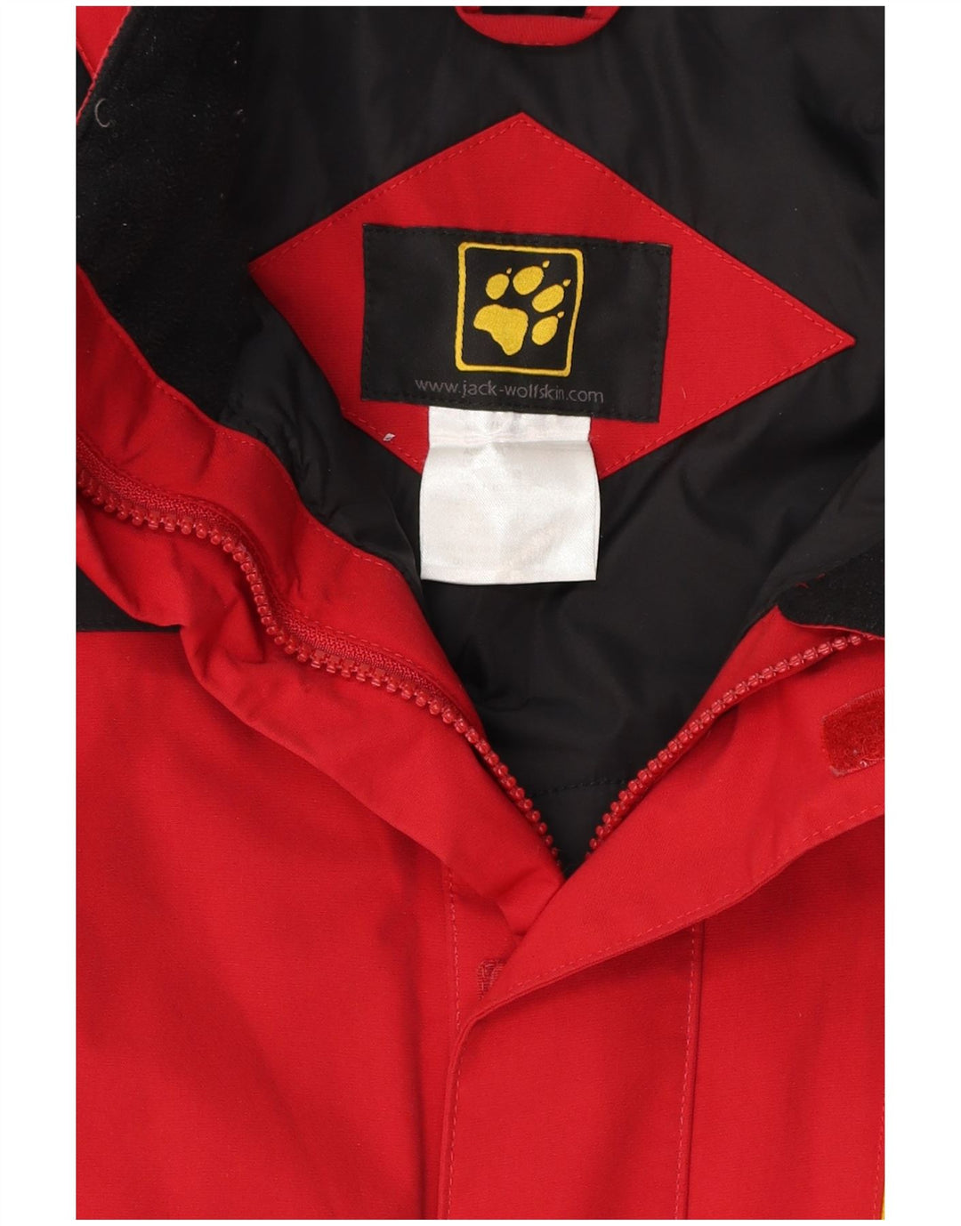 Jaqueta corta-vento masculina Jack Wolfskin Reino Unido 40/42 grande bloco colorido vermelho