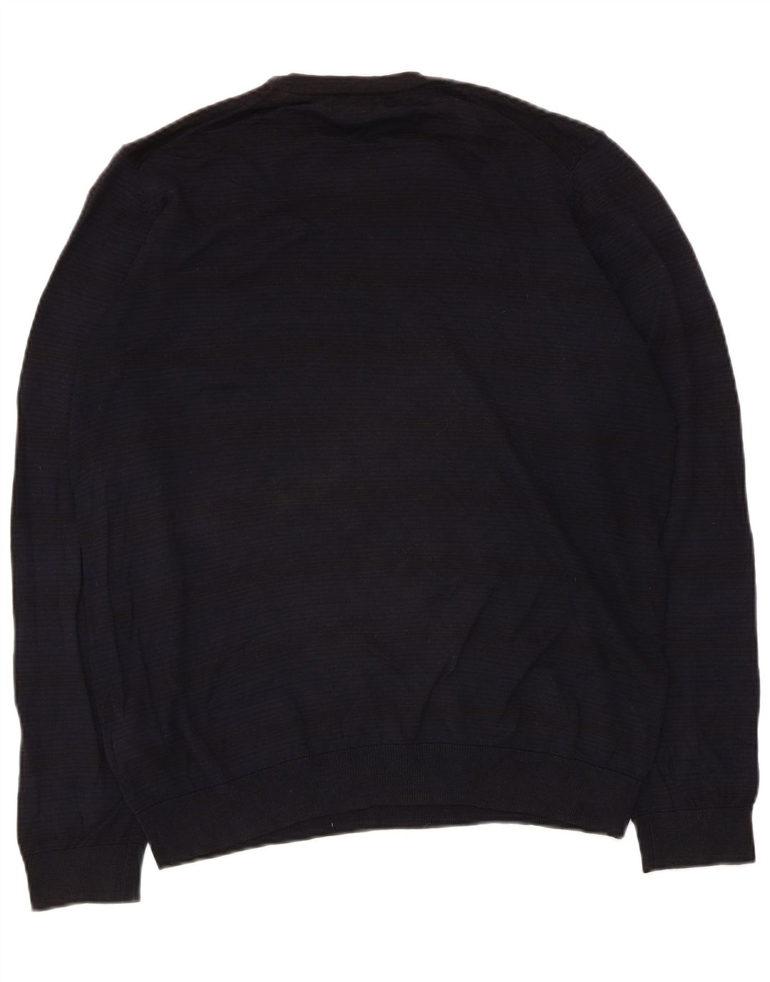 Suéter masculino Marks & Spencer Autograph com gola redonda, azul marinho médio