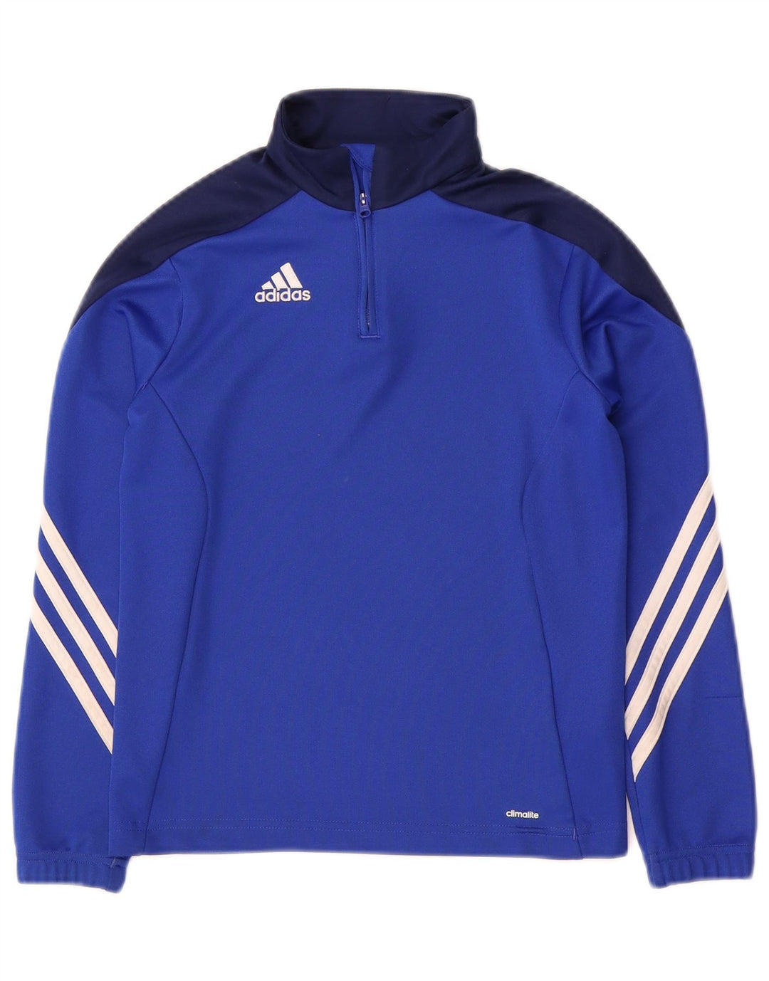 ADIDAS Boys Climalite Pullover Treino Top 9-10 Anos Médio Azul