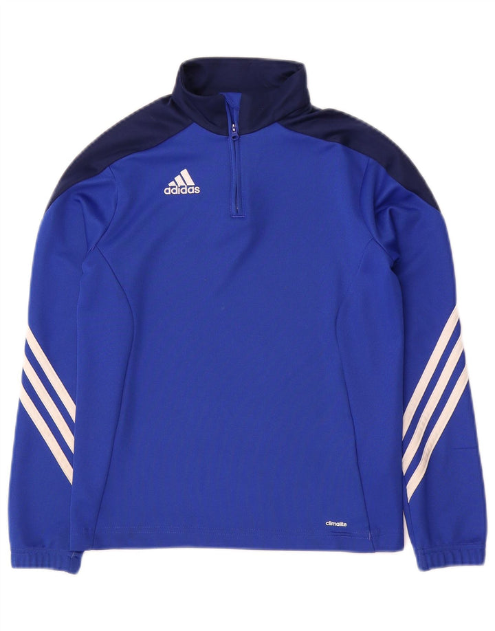 ADIDAS Boys Climalite Pullover Treino Top 9-10 Anos Médio Azul