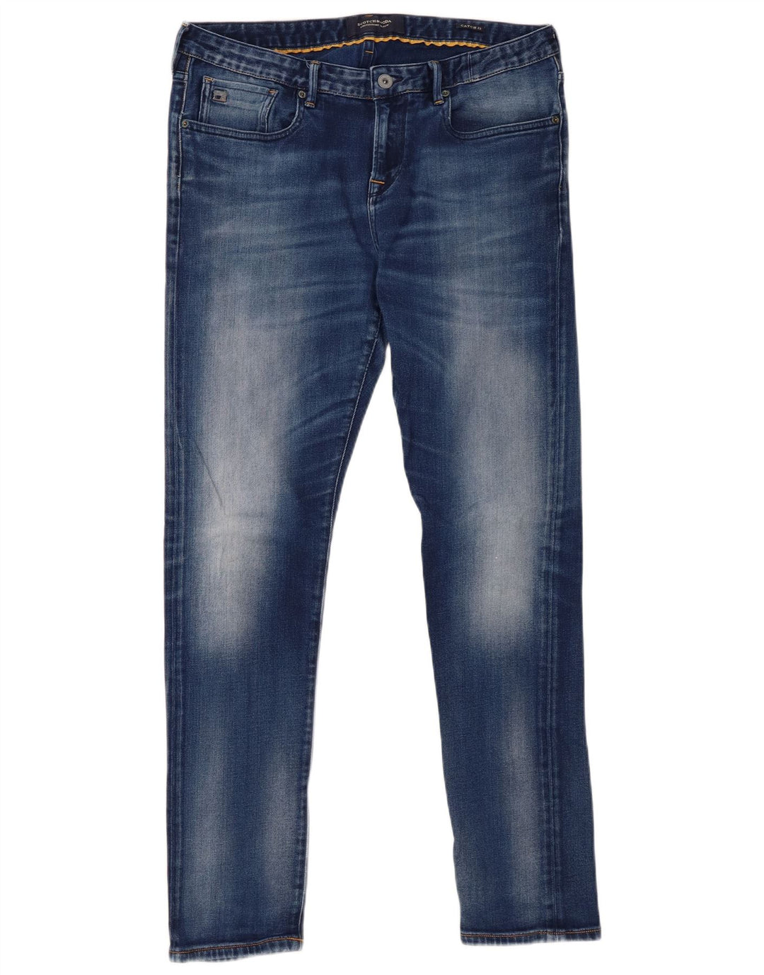Calça jeans reta masculina Scotch & Soda W32 L32 azul algodão