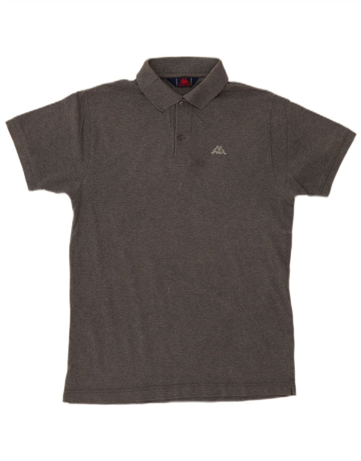 Camisa polo masculina Kappa algodão cinza médio