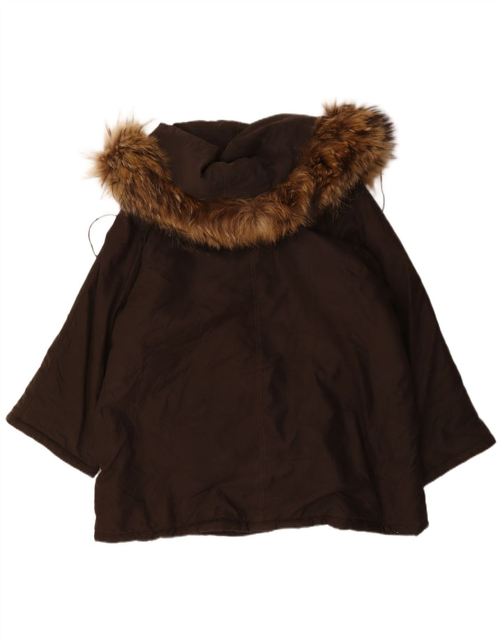 Max Mara Jaqueta Parka Feminina Oversized Com Capuz Reino Unido 8 Pequena Marrom