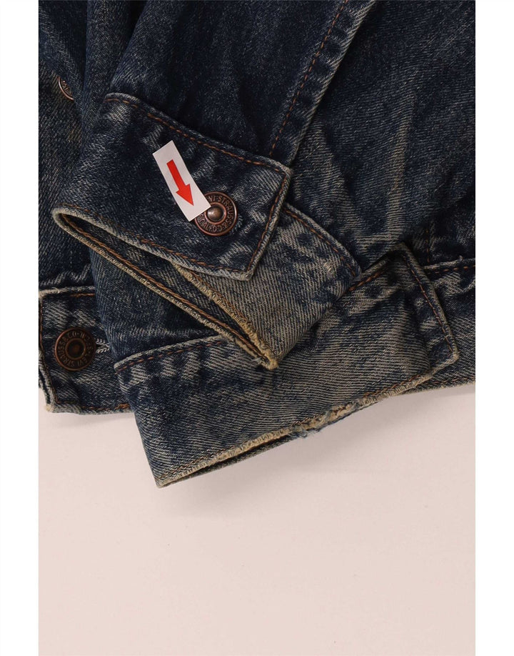 Jaqueta jeans masculina Levi's 70503 UK 40 grande algodão azul