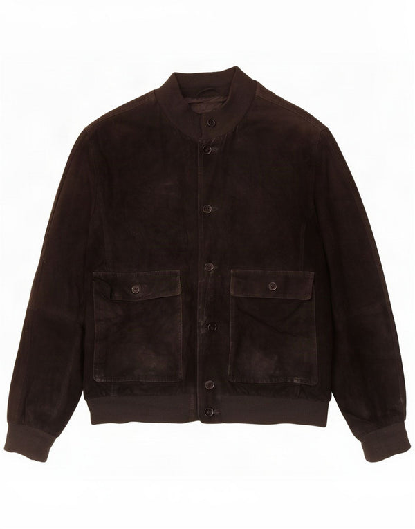 Jaqueta masculina de camurça Gimo UK 44 XL Couro preto
