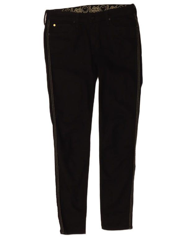Lee Womens Scarlett Skinny Jeans W30 L28 Algodão Preto