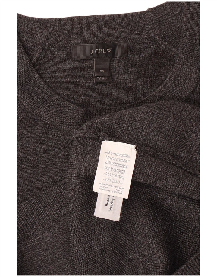 J. CREW Suéter feminino oversized com gola redonda Reino Unido 6 XS cinza