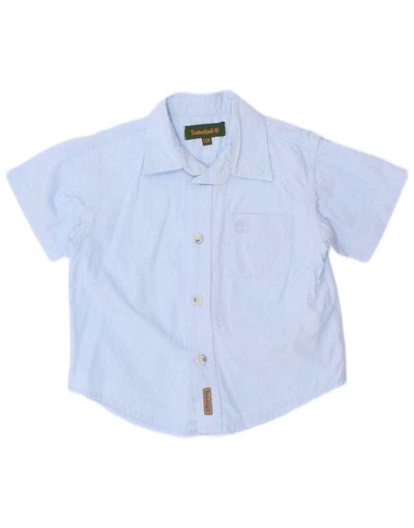 Camisa Timberland Baby Boys Manga Curta 9-12 Meses Azul Algodão
