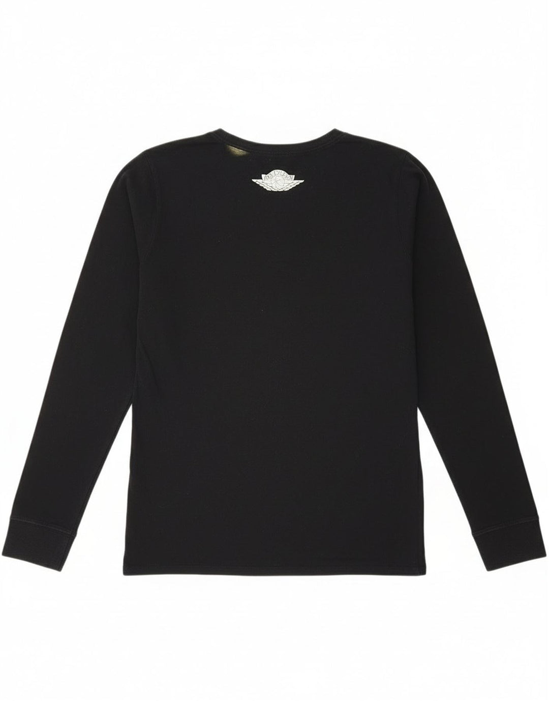 Top gráfico masculino Jordan manga comprida pequeno algodão preto