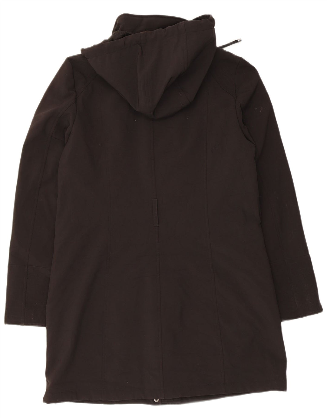 Jaqueta parka feminina com capuz Dkny UK 12 poliéster preto médio