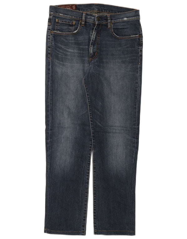 MARLBORO CLASSICS Calça jeans reta masculina W33 L29 algodão azul marinho