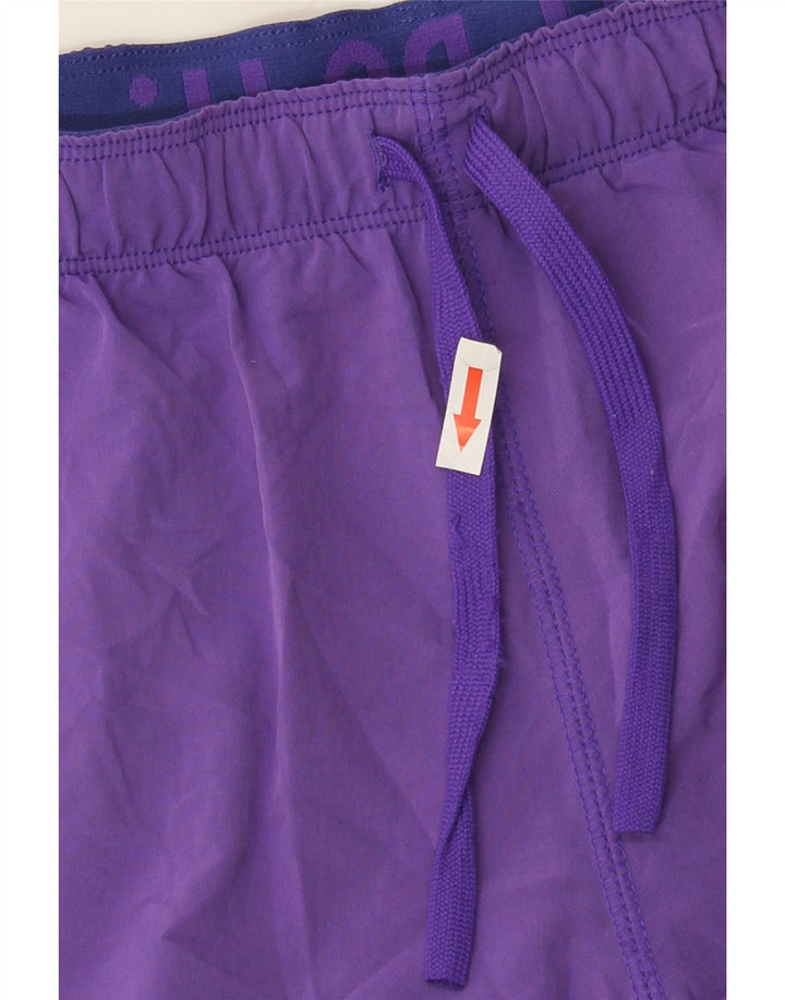 Nike Womens Dri Fit Sport Shorts UK 14 Médio Roxo Poliéster